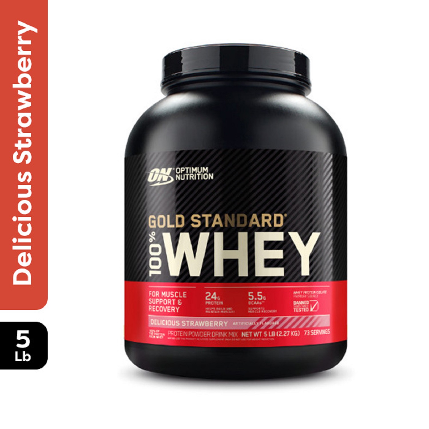 Optimum Nutrition - 100% Gold Standard Whey 5 lb - Strawberry