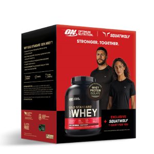 Optimum Nutrition - 100% Gold Standard Whey 5lb Double Rich Chocolate + Squat Wolf T-Shirt