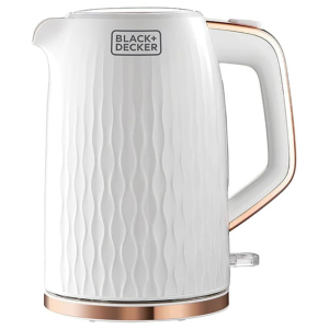 BLACK+DECKER - Cordless Electric Kettle, 1.7 Litres, 2200W, Plastic Body - White