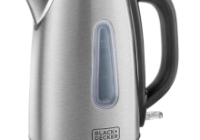 BLACK+DECKER - Cordless Electric Kettle, 1.7 Litres, 2200W, Stainless Steel Body - Silver